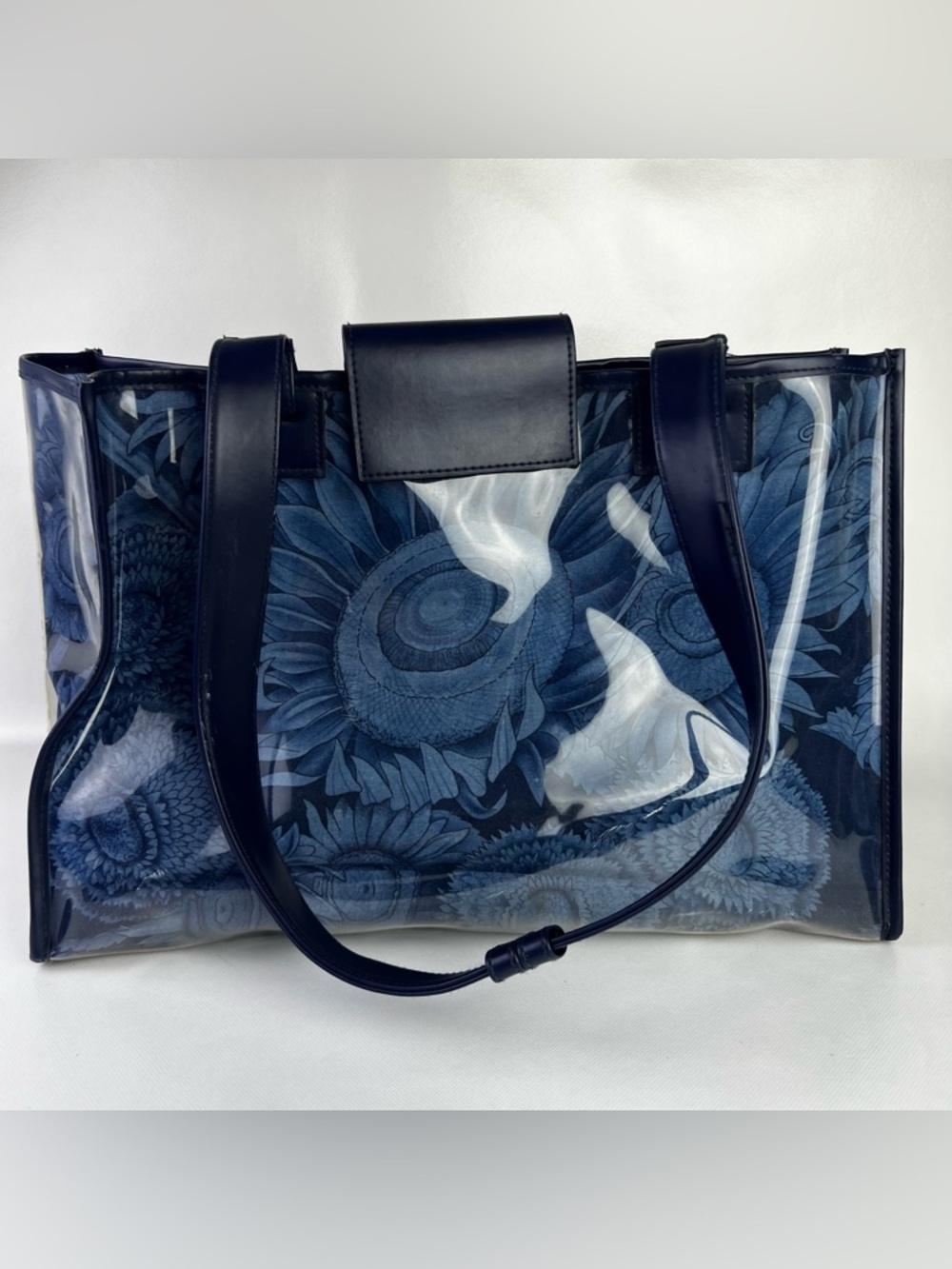 Share Beach Cabana Floral Navy Blue Tote Bag